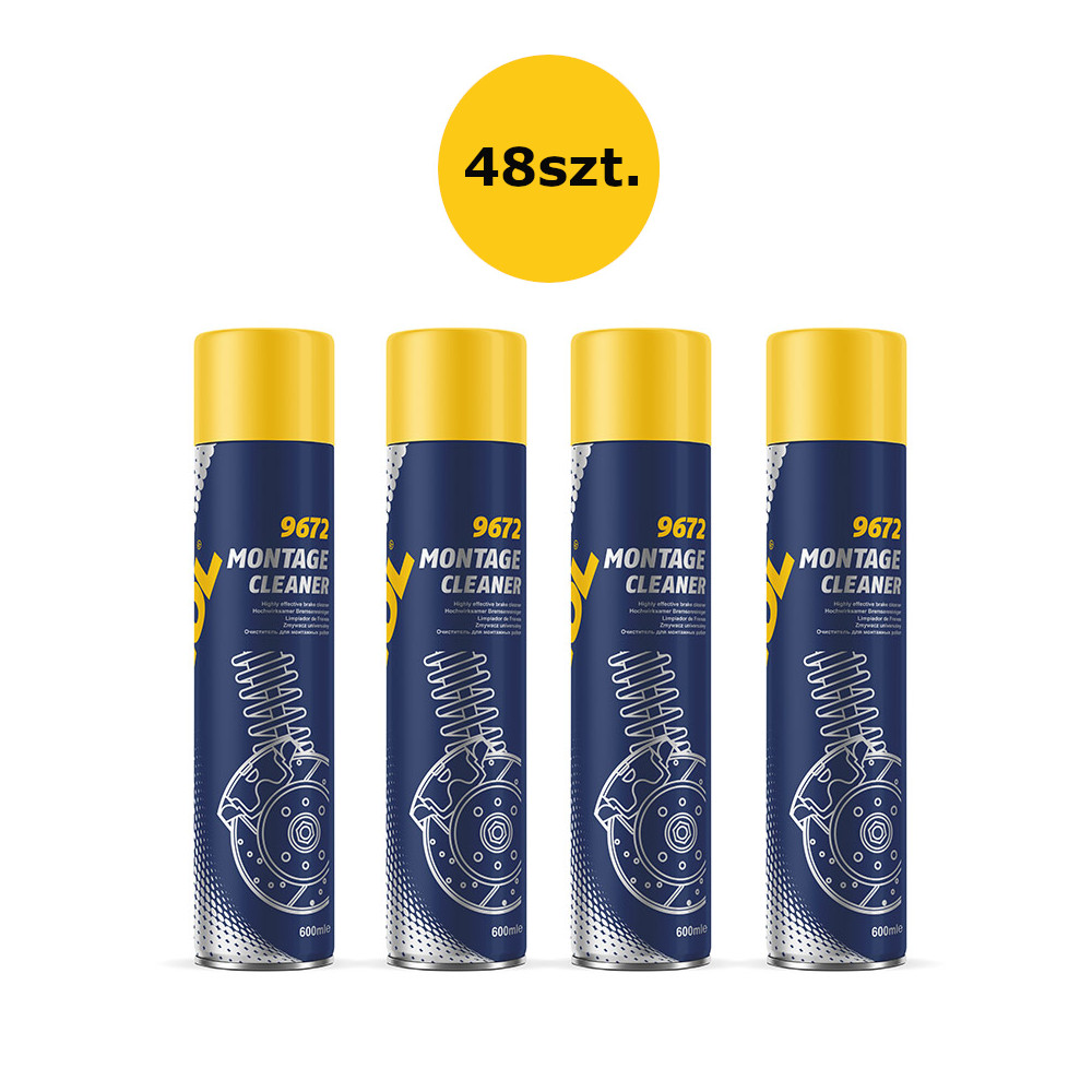 MANNOL MONTAGE CLEANER odmašťovač brzd 600ML (9672) - KARTON 48 kus (set) (BRAKE CLEANER)